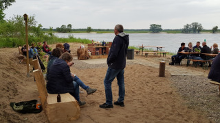 Terras aan het water - Camping Elbeling - Vodatent - Bleckede, Nedersaksen, Duitsland
