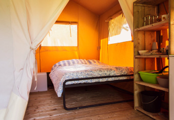 Safaritelt indvendigt - Vodatent - Camping GT Keiheuvel - Balen - Antwerpen - Belgien