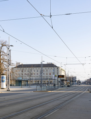 Stadtplatz in Chemnitz, Sachsen, Deutschland, redaktionelle Nutzung