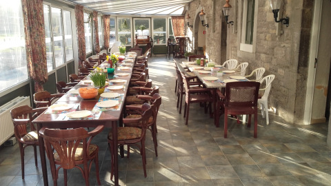 Restaurant - Vodatent - Camping Village Sy - Sy - Ardennen - Belgien