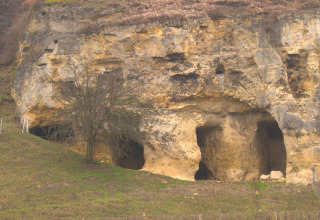 Grotte naturali e aperture rocciose presso la lodge «Biebosch» Sunshower nei Paesi Bassi.
