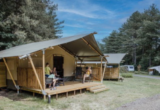 Terrace of the tent - Camping Siësta - Vodatent - Wechelderzande, Antwerp, Belgium