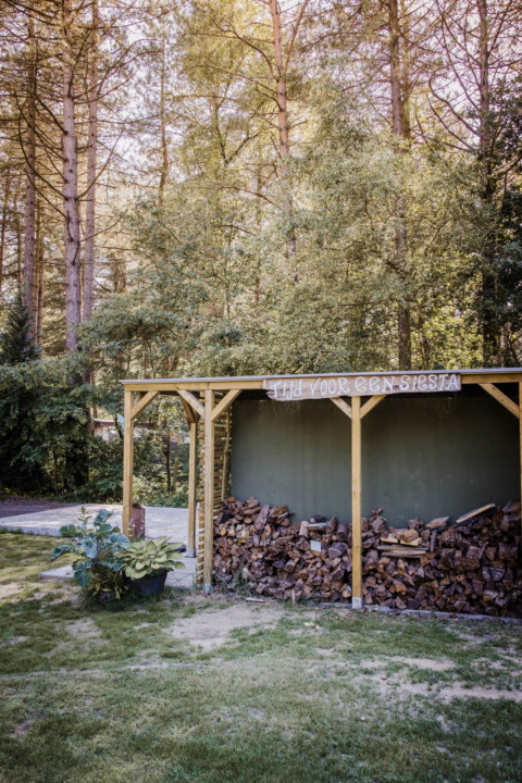 Holz für das Lagerfeuer - Camping Siësta - Voda-Tent - Wechelderzande, Antwerpen, Belgien