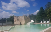 Piscina con scivolo - Camping L_ Etruyere - Vodatent - La Tardière, Pays de la Loire, Francia