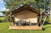 Front safari tent - Minicamping Sous les Cloches - Vodatent - Terjat, Auvergne-Rhone-Alpes, France