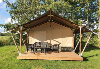 Front safari tent - Minicamping Sous les Cloches - Vodatent - Terjat, Auvergne-Rhone-Alpes, France