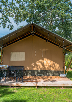 Tenda safari anteriore con terrazza - Camping de Haer - Vodatent - Agelo, Overijssel, Paesi Bassi