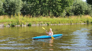 Canoe on the water - Camping de Oude Rijn - Vodatent - Ter Aar, South Holland, Netherlands