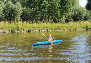 Canoe on the water - Camping de Oude Rijn - Vodatent - Ter Aar, South Holland, Netherlands