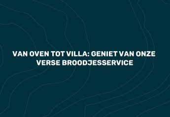 Immagine promozionale per Villa Oesterdam glamping con testo sul servizio di panini freschi in villa.