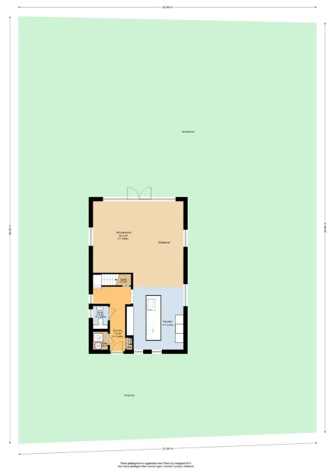 Plattegrond van Forest villa «Zoethout» bij De Kremmer, Nederland, met kamerindeling en tuin.