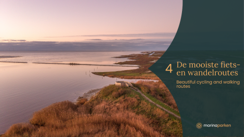 Prachtige zonsondergang bij Villa L-Meerzicht op MarinaPark Beach Resort Soal, Nederland, ideaal voor fietsen en wandelen.
