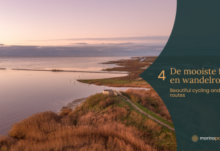 Prachtige zonsondergang bij Villa L-Meerzicht op MarinaPark Beach Resort Soal, Nederland, ideaal voor fietsen en wandelen.