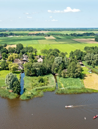 Luftaufnahme von Giethoorn, Overijssel, Niederlande