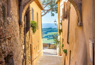 Corsia a Montepulciano, Toscana, Italia