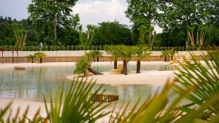 Laguna para nadar - Camping La Clémentine - Villatent - Cendras, Occitania, Francia