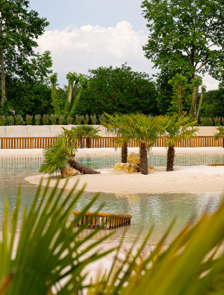 Laguna para nadar - Camping La Clémentine - Villatent - Cendras, Occitania, Francia