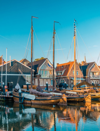 Pueblo pesquero de Urk, IJsselmeer, Flevoland, Países Bajos