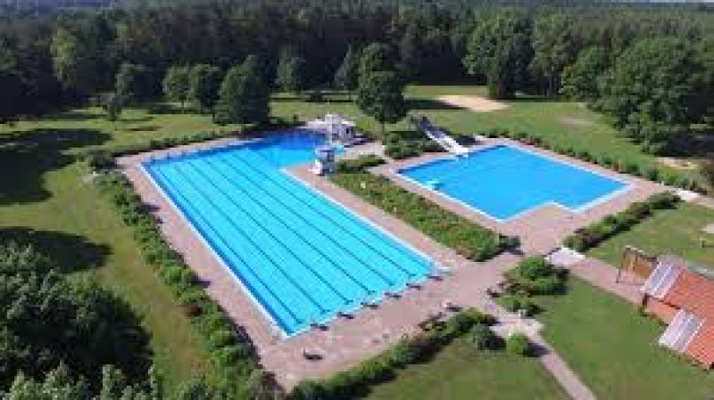 Municipal swimming pool Sonnenberg campsite Sonnenberg, MüdenÖrtze, Lower Saxony, Germany