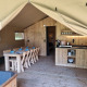 Indvendigt safaritelt - Voda-Tent - Christelijke Camping de Beukenhof - Tiendeveen - Drenthe - Holland