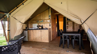 Safari tienda2- Voda-Tent - Camping la Salvinie - Dordoña, Terrasson Lavilledieu, Francia