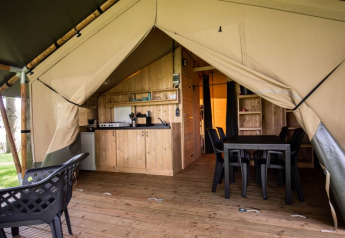 Tenda Safari2- Voda-Tent - Camping la Salvinie - Dordogna, Terrasson Lavilledieu, Francia