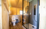 Cuarto de baño - Vodatent - Camping la Salvinie - Dordoña, Terrasson Lavilledieu, Francia