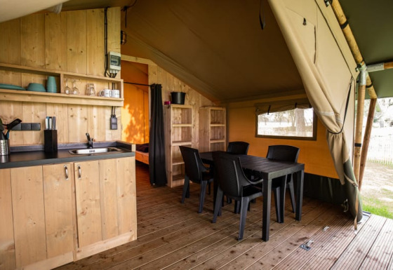 Tenda Safari - Voda-Tent - Camping la Salvinie - Dordogna, Terrasson Lavilledieu, Francia