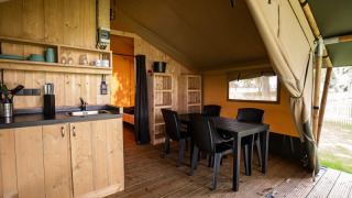 Tienda Safari - Tienda Voda - Camping la Salvinie - Dordoña, Terrasson Lavilledieu, Francia