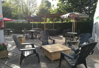 Terrasse - Voda-Tent - Camping la Salvinie - Dordogne, Terrasson Lavilledieu, France