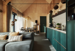 Living room vakantiewonning - Vodatent - Brinckerduyn - Appelscha - Friesland - Netherlands