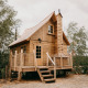 Træhytte kaldet Tree House 1 ved Cosy Cabins i den fredelige skov i Limburg, Belgien.