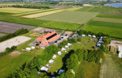 Vue aérienne du camping - Camping Eefting - Vodatent - Rohel, Friesland, Pays-Bas