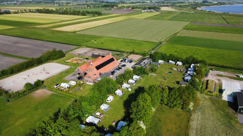 Aerial view of campsite - Camping Eefting - Vodatent - Rohel, Friesland, Netherlands
