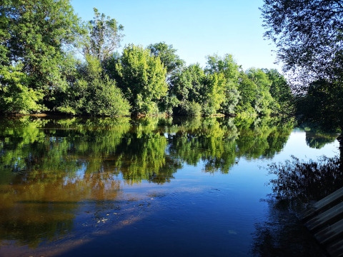 Floden - Vodatent - Camping la Salvinie - Dordogne, Terrasson Lavilledieu, Frankrig