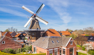 Windmill in Winsum, Groningen, Netherlands