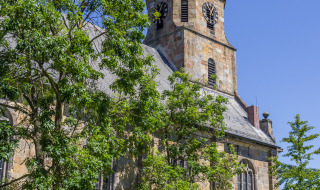 Kerk in Bad Bentheim, Nedersaksen, Duitsland