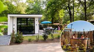 Tiny house moderne Module Special Wellness avec espace extérieur et bain nordique en pleine nature.