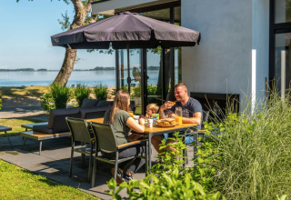 Eating on the terrace - EuroParcs Bad Hoophuizen - Hulshorst, Gelderland, Netherlands