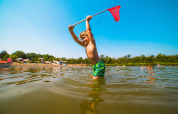 Kind in het water - Country Resort De Papillon - Denekamp, Overijssel, Nederland