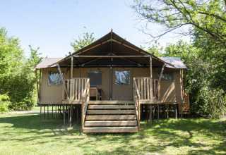 Tienda safari frontal - Parque de vacaciones BreeBronne - Maasbree, Limburgo, Países Bajos