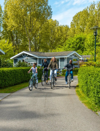 People riding bikes at the park - EuroParcs Molengroet - Noord-Scharwoude, North Holland, Netherlands