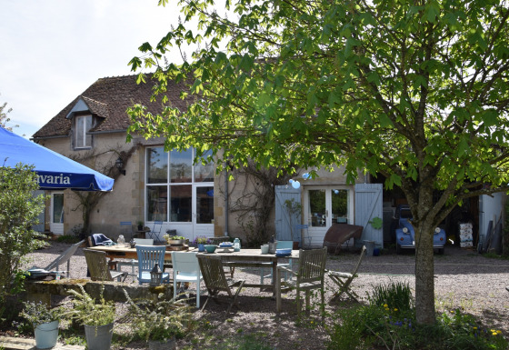 Terrasse - Voda-Zelt - Camping Domaine Bleu Celeste - Couleuvre - Auvergne-Rhone-Alpes - Frankreich