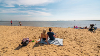 Sitting on the beach - EuroParcs Poort van Zeeland - Hellevoetsluis, South Holland, Netherlands
