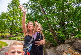 Mother and daughter wave - EuroParcs Maasduinen - Belfeld, Limburg, Netherlands