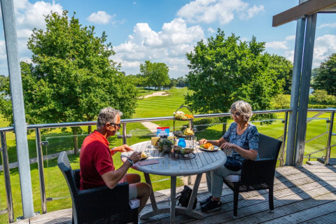 Eating on the terrace - EuroParcs Aan de Maas - Kerkdriel, Gelderland, Netherlands