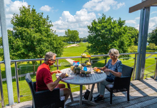 Eating on the terrace - EuroParcs Aan de Maas - Kerkdriel, Gelderland, Netherlands