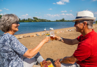 Toasting along the waterfront - EuroParcs Aan de Maas - Kerkdriel, Gelderland, Netherlands.