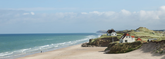 Sommerhuse ved kysten, Danmark