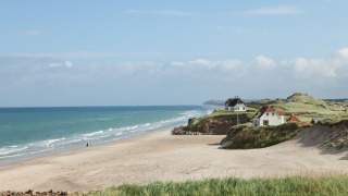 Sommerhuse ved kysten, Danmark